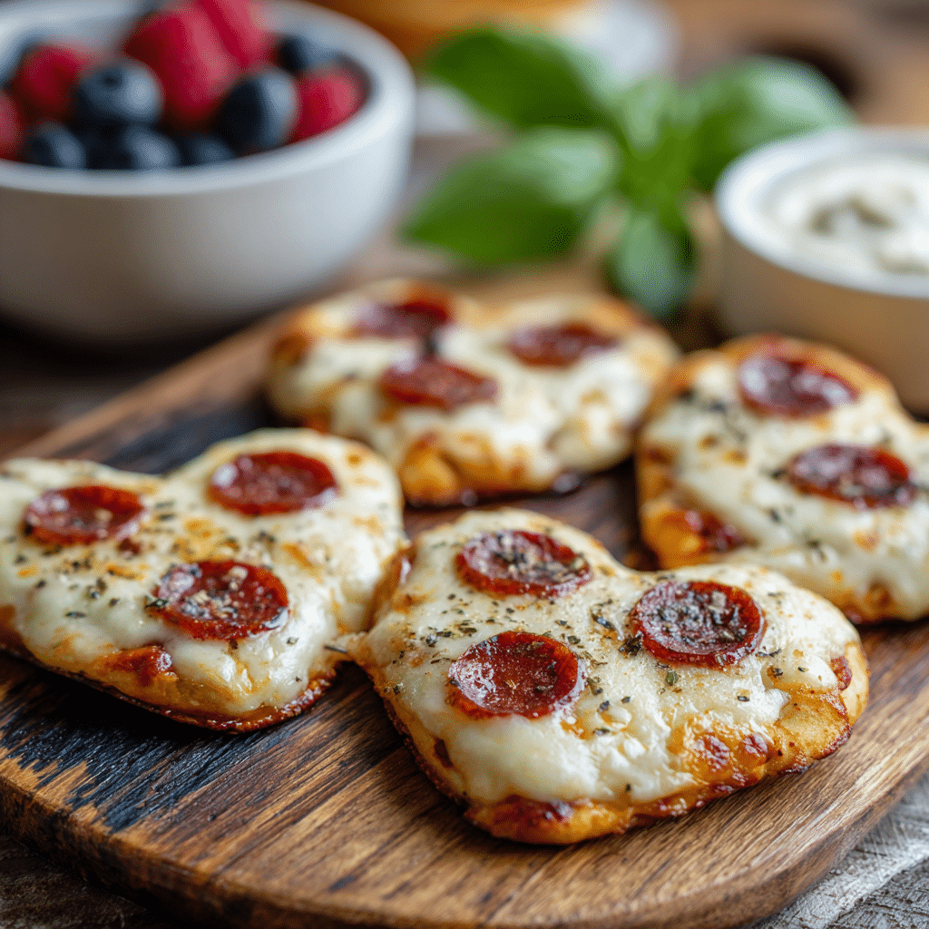 Heart-Shaped Pizzas