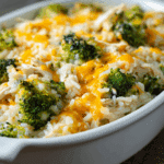 Broccoli, Rice, Cheese, and Chicken Casserole