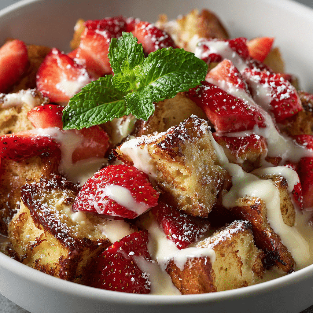 Strawberries & Cream French Toast Casserole