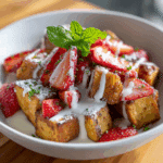 Strawberries & Cream French Toast Casserole