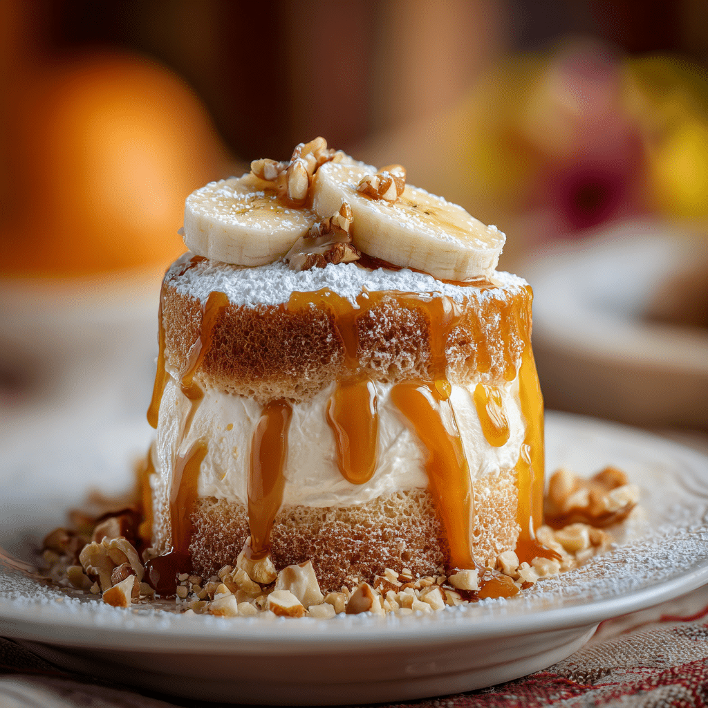 Caramel Banana Cake Roll