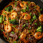 Shrimp Teriyaki Steak Noodles