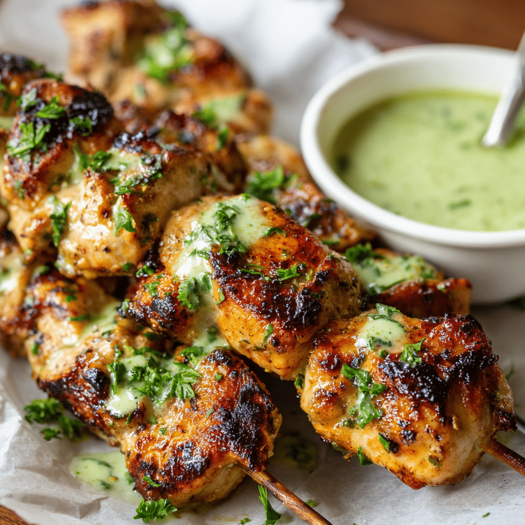 Honey Garlic Chicken Skewers