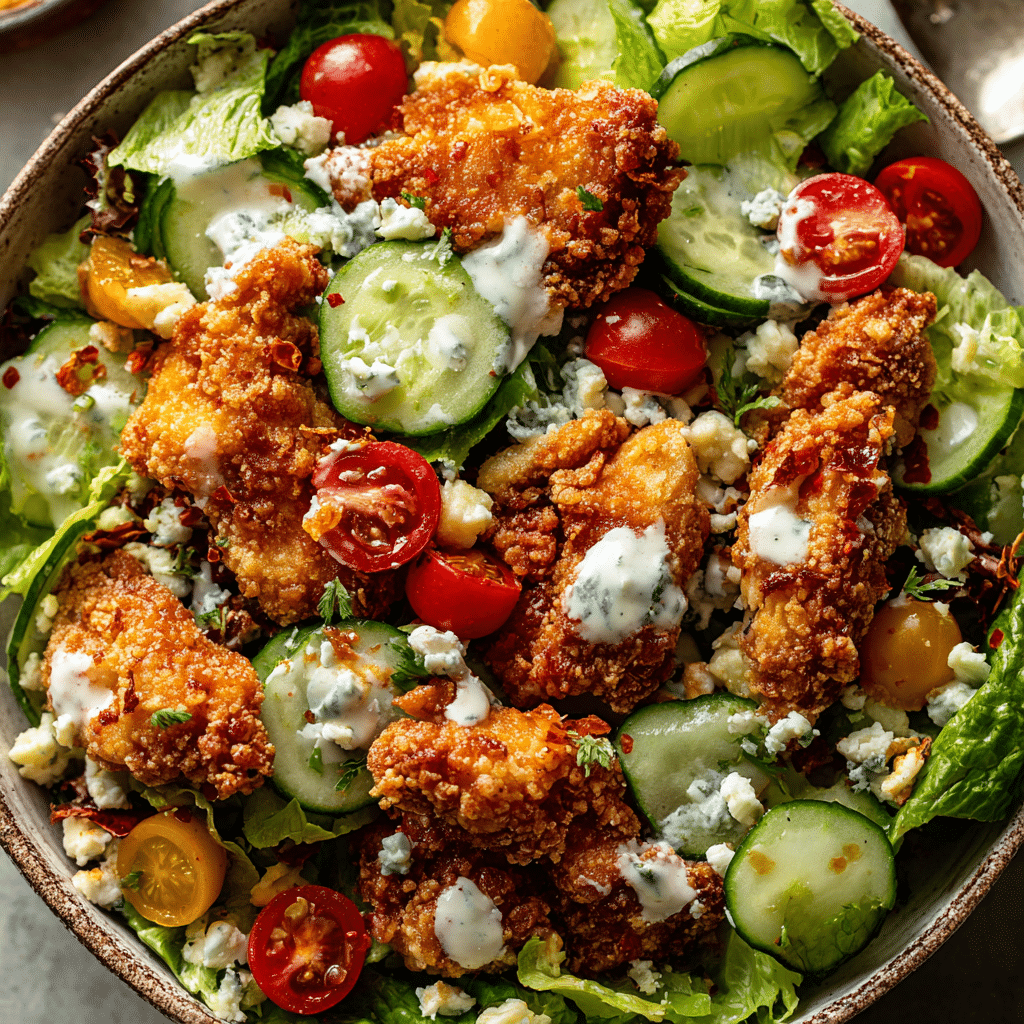 Crunchy Hot Honey Chicken Salad