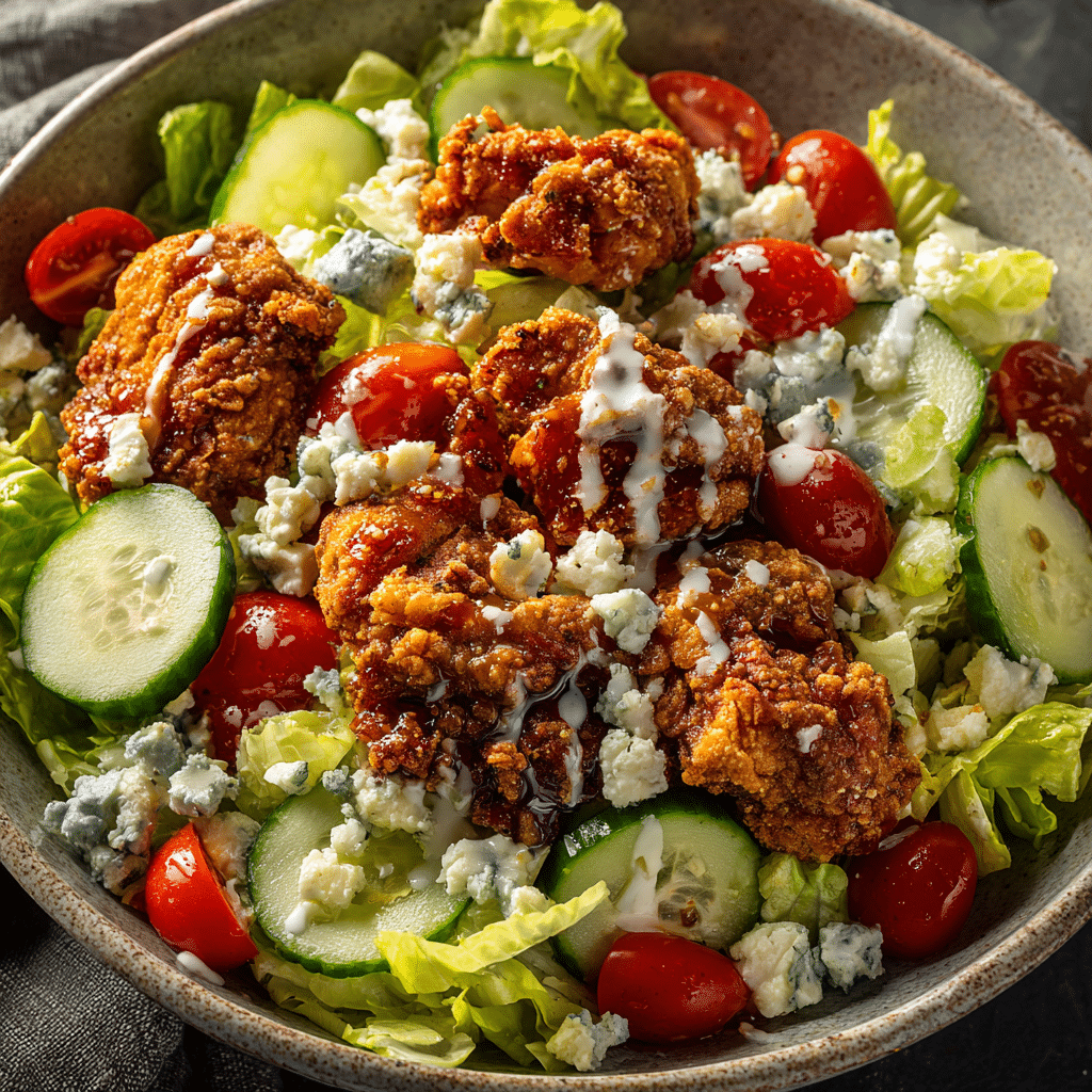 Crunchy Hot Honey Chicken Salad